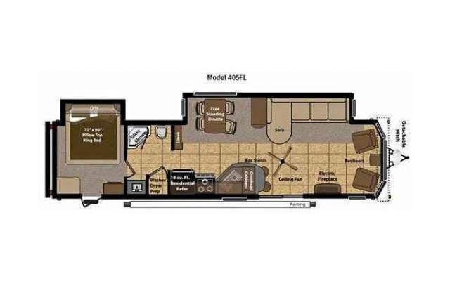 2016 Keystone Residence 405FL Destination Traile